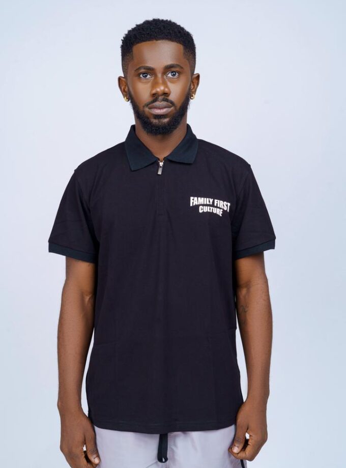 Rebirth Zip Polo Shirt (black)