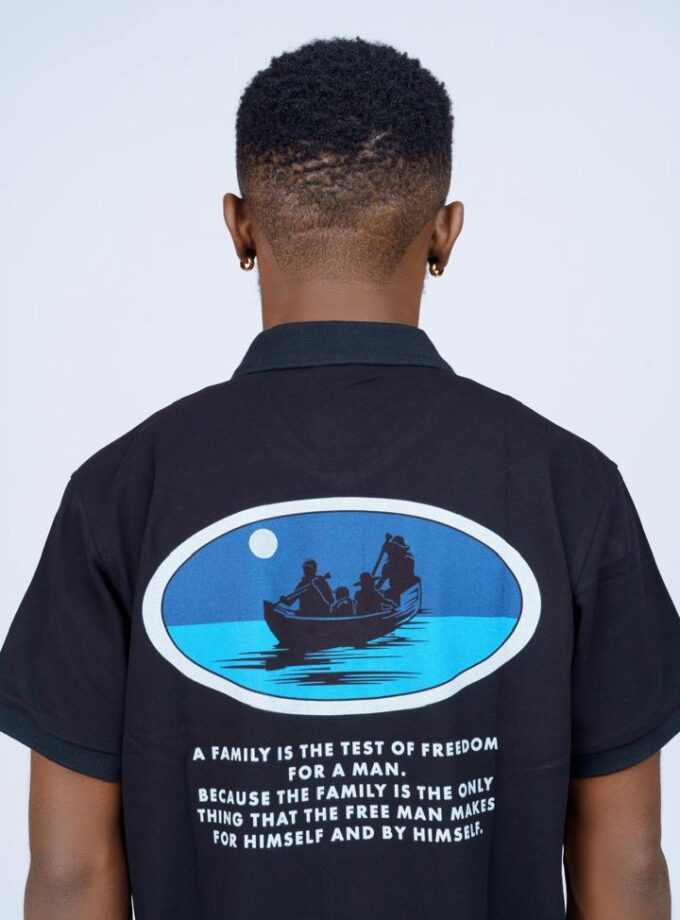 Rebirth Zip Polo Shirt (black)